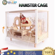 Salome Hamster Cage Acrylic Chinchilla Cage Large Guinea Pig Cage Transparent Oversized Hamster Villa 60/80/90CM