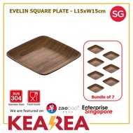 EVELIN SQUARE PLATE - L15xW15xH1.5cm (Bundle of 7)