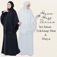 [JIMAT SET LENGKAP ] Hanna Mirae Koleksi Hawa Abaya + Mini Telekung Berpoket, Ironless, Lembut, Seju