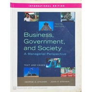 [BnB] USED Business, Government, and Society: A Managerial Perspective 10th Ed. by George A. Steiner