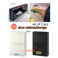 IKEA TRONES Shoe cabinet/storage (black,white)(2 pcs)