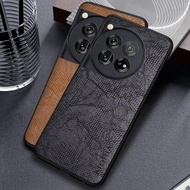 Case for OnePlus 12R 12 5G Business wind cortex pattern Leather cover for oneplus 12 12r case