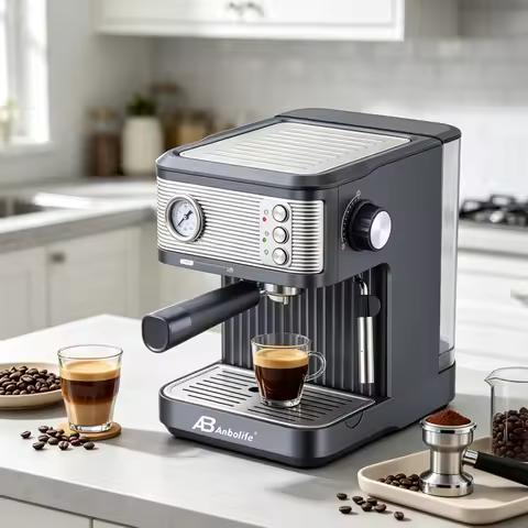 New Hot 20 bar Electric Two-Group Commercial Espresso Machine Programmable Pressure Stainless Steel 