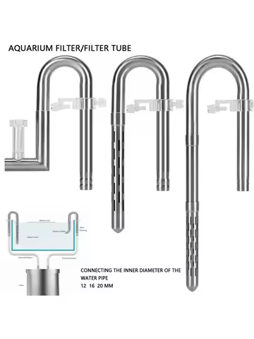 Aquarium Filter Tube Inlet and Outlet Water Oil Removal Film Microporous Anti Fish and Shrimp Filter