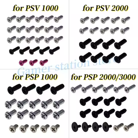 50-100 Sets For PSVITA PSV 1000 PSV 2000 Philips Head Screws Set for PSP 1000 2000 3000 Game Console