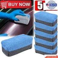 MH  1/2/3/5Pcs Microfiber Car Wash Sponge Wax Applicator Pads Car Paint Care Polishing Pads Polishin