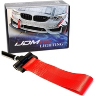 iJDMTOY Track Racing Style Red Tow Strap Compatible with BMW 1 3 5 Series X5 X6 & MINI Cooper (E36 E
