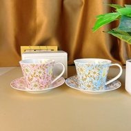 DUNOON Golden Daisy Breakfast Cup Saucer Coffee Cup Large Capacity 300ml Bone China Cup Gift Box