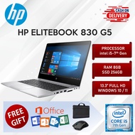 HP Elitebook 830 G5 i5 7th Gen Slim Business Laptop 8GB RAM 256GB SSD 13.3 Inch Full HD Screen Display Backlit Keyboard