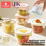 / Baby Food Container 280ml - Heat-Resistant Glass + Silicone Lid