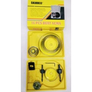 Dannio/ Augro Heavy Duty Hole Saw Box Complete Kit 19mm - 127mm/ 13pcs Hole Saw + 2 Mandrels and Ins