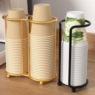 Disposable Paper Cup Dispenser Metal Desktop Paper Storage Cup Rack E7n4