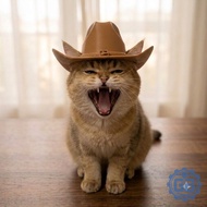 Cowboy Cat Hat, 3D printed accessories, organic food, costume decoration