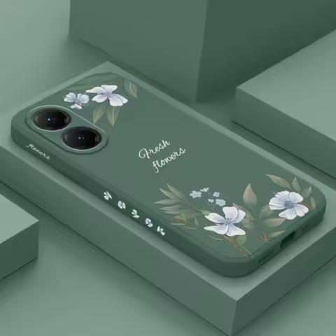 Leafy Lily Phone Case For Oppo Reno 15 15F 14 14F 13 13F 12 12F 11 11F 10 9 8 8T 8Z Pro Plus 4G 5G S