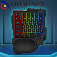 ADAMESUO Single Hand Keyboard, Mini USB One Handedly Keyboard, Multifunctional Wired 35 Keys 3 Color
