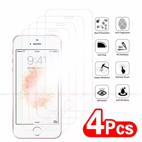 2/4PCS Screen Protector For iPhone SE 2016 Tempered Glass iPhone SE 2016 Full Glue Phone Film Screen