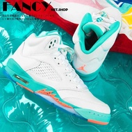 AIR JORDAN 5 LIGHT AQUA Lake Green White Basketball Shoes Leisure Sports Training Jordan5 Casual Sne