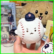 PS1 YURANG Potato Bear x Doosan Bears Baseball Plushie Cute Plush Doll Bag Charm Keychain SP1
