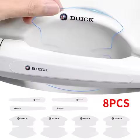 8PCS Car Door Handle Bowl Scratch Protective Stickers For Buick Century Excelle XT Regal LaCrosse En