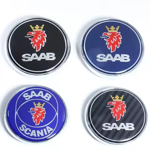 68mm 2 3 Pins SAAB Car Front Hood Bonnet Logo Rear Trunk Bumper Badge For SAAB 9 3 9 5 9-3 9-5 SAAB 