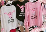 [ 二手 轉售 ] [ 日系 ]  頑皮豹 大學T T恤 衛衣 袖口 粉色 蝴蝶結 [黑] 可愛 氣質