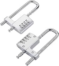 Adjustable Shackle Combination Padlock,4 Digital Waterproof Password Padlock,Keyless Resettable Numb