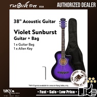 38 inch Acoustic Guitar Package (COMBO Set/ Gitar Akustik/ Standard Guitar Acoustic/ Cutaway/ Starte