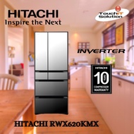 Hitachi RWX620KMX 657L Inverter Compressor Refrigerator Colour Crystal Mirror