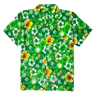 6สี 7ไซส์ S-4XL เสื้อเชิ้ตฮาวาย เสื้อลายดอก เสื้อสงกรานต์ ไซส์เล็ก ไซส์ใหญ่ Hawaiian Shirt Aloha Hibiscus Chaba Flower Art Holiday HW286