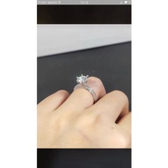 正品pt950铂金戒指女美国进口莫桑石仿真钻戒半壁江山奢华D色女戒