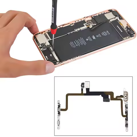 Power Button Flex For iPhone 7 7P 8 8 Plus X XR Xs Max Power Switch With Flash Light Mic Flex Cable 