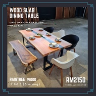 MEJA MAKAN KAYU BALAK DINING TABLE WOOD SLAB