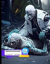 Composition Notebook College Ruled: Dr. Nova's Sci-Fi Cyberpunk Adventure, Albino Old Black Man Inte