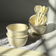 Cream Ceramic Rice Bowl Household Good-looking 2025 Tableware Plate High-value Dishes Set Bowl House