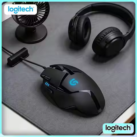 Logitech G402 Gaming Mouse 32-Bit Processor 500+ IPS 20M Clicks Anti-Slip Grips for Competitive Gami