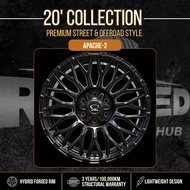 20" APACHE-2 Hybrid Forged Offroad Rim for 4X4 PCD 6X139.7 (MATTE BLACK)