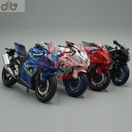 Diecast CCA motor SUZUKI GSX-R1000 dengan helmet, Sport Bike skala 1:12 For Collection