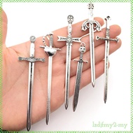 [LzdjfmydcMY] 6x Knight Sword Charms Retro Long Swords DIY Cosplay Scense Props Jewelry Charms