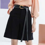 CChat leather belt with padlock