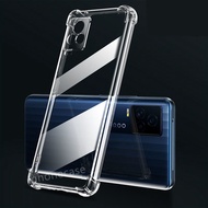 Casing For Vivo V23E V23 e S10e V21 e V21E V20se V20pro Y21 s Y21s Y33s Y21T Y20 V2029 Y20SG Y12s Y51 Y31 Y53s Y72 Y30 Y50 Y17 Y15 Y12 X50 X60 X70 pro+ X60pro X70pro Iqoo 8pro S1pro Four Corner Silicon Phone Case Airbag Shockproof Transparent Back Cover