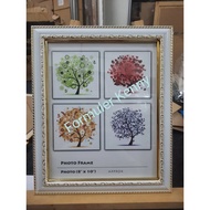 4R,5R,6R,8R,8x12,A4,10x12,11x14,12x16 Photo Frame Elegant White w. light gold Frame (Hand Made Msia)