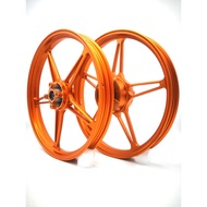 ( HOT ITEM ) KING DRAG SPORT RIM FG510 YAMAHA Y15 V1 , Y15 V2 ( ORANGE )