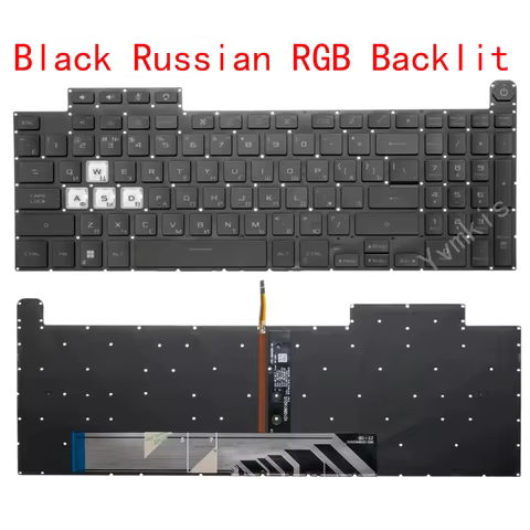 Russian RGB Backlit Keyboard for Asus TUF Gaming FX517 FX517ZC FX517ZM FX517ZR FX517ZE FA507 FA707RC