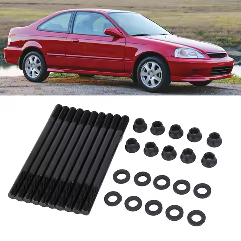 Head Stud Cylinder Head Stud Kit Nuts ARP 208-4305 for Honda Civic 1996-2000 D16Y7 D16Y8 Cylinder He