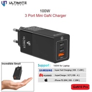 Shippingbebas! Ultimate 100W Mini GaN Charger Super Fast Charging Gan10 Pro