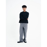 All Around Faded Boxyfit Longsleeve Tshirt Double Knit 290GSM Black Boxy Shirt Long Sleeve T Shirt M