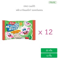 เออโก้ พลัส มาร์ชแมลโลว์ วอเทอร์เมลอน 22g x แพ็ค 12 ชิ้น l Erko Mallow Plus Marshmallow Watermelon Flavour 22g. (Pack 12 Pcs.) Lot 07/2024
