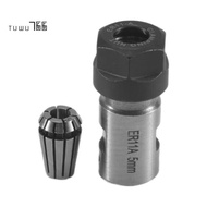 Er11 5Mm Motor Shaft Collet Chuck Spindle Extension Rod Inner + Er11 Spring Collet For Cnc Milling M