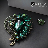 AROSA JEWELS Artistic Series Heart Love 2-in-1 set brooch pin kerongsang C9-02 (6.6cm x 5.2cm)
