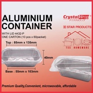 4432-P ALUMINIUM CONTAINER WITH LID 10PCS / PACK
